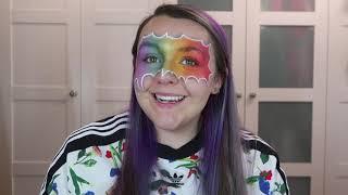 Tiwtorial Coluro Wyneb Enfys Sioned Hâf Thomas Rainbow Face Makeup Tutorial