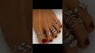 Beautiful Toe Ring  designs|dailywear silver toe rings #toering #silvertoering