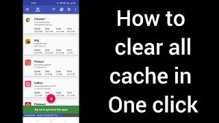 how to clear all cache in one tap