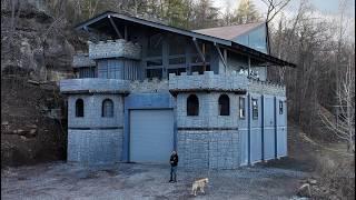 Making my shipping container castle look more like a castle