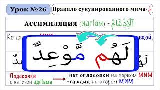 Урок 26 - Правило сукунированного МИМА-Аль Идг1ам