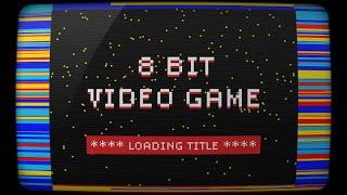 Editable 8 Bit Video Game Loading Title Overlay - Premiere Pro Template