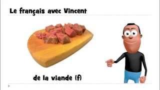 J'apprends le français # 1 mot par jour # de la viande