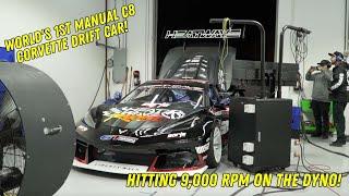 World's 1st Manual C8 Corvette Drift Car - Hitting 9,000 RPM on the dyno! - Ep. 43