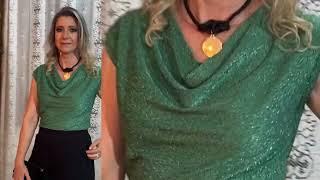 BLUSA LUREX GOLA BOBA - VERDE