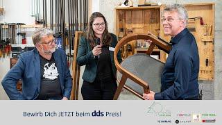 Jetzt bewerben! 12.000 Euro Preisgeld warten für Talente im Holzhandwerk. dds-Preis 2023