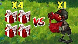 4 Fusion Plants Box Vs 1 Ultimate Cherry Shooter - Who Will Win? PVZ 1 Fusion Challenge