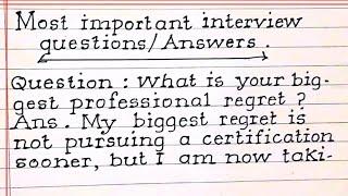 Interview questions || 2 most important interview questions and answers