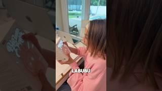 Is it green or blue? #labubu #labubuunboxing #preppy #haul