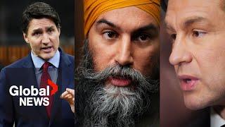 Trump tariffs: Trudeau accuses Poilievre of amplifying "erroneous narratives" in border row