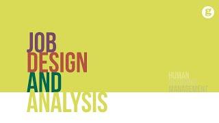 Job Design and Analysis