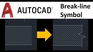 AUTOCAD 2020 - BREAK-LINE SYMBOL - HOW TO DRAW BREAK LINE SYMBOL