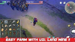 I Cleared Farm Using 1 Uzi & Land Mine!! Last Day On Earth Survival