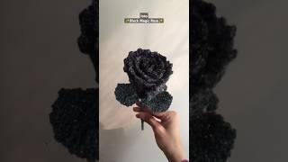 Handmade Black Rose#handmade #yarn #smallbusiness#viralvideo#trending #shorts #diy #blackrose#black