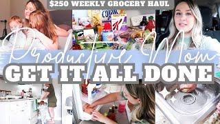 PRODUCTIVE MOM OF 4 DAY IN THE LIFE | GROCERY HAUL + CLEANING MOTIVATION | MarieLove