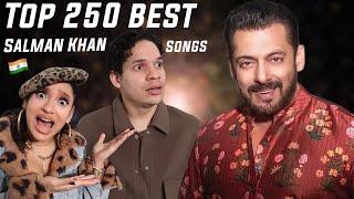 The Most Insane EVOLUTION in Bollywood! Latinos react to Top 250 Salman Khan Songs