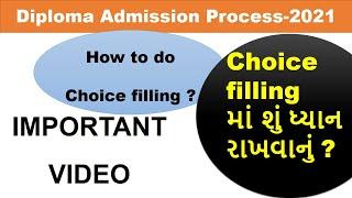 diploma admission 2021 II How to do choice filling II  Live demo of choice filling in diploma