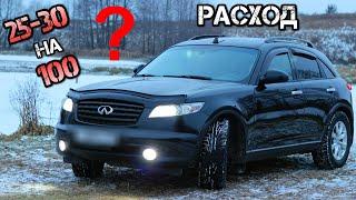 Расход на Infiniti FX35 или Сколько ЖРЕТ Старый Финик