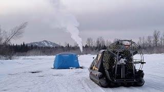 РЫБАЛКА. ТАЙГА. СИБИРЬ. НА АЭРОЛОДКЕ ВЕЗДЕХОДЕ ЗА ХАРИУСОМ.