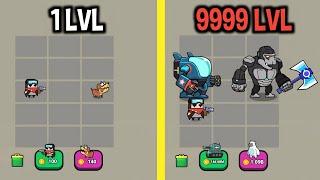 MAX LEVEL in Merge Mech Vs Zombie Brawl Game