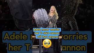 Adele never worries her T-shirt cannon will hurt anyone,she’s got a secret weapon.#celebrity #adele