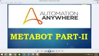 Learn How to Build Automation Anywhere Metabot | Automation Anywhere Metabot Tutorial | Part 2