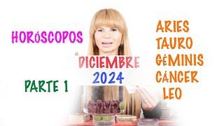 Horóscopos para DICIEMBRE 2024 - PRIMERA PARTE Aries, Tauro, Géminis, Cáncer y Leo - Mhoni Vidente