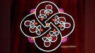 2615. Deepavali Special Deepam KambiKolam/FridayRangoli/PandagaMuggu/ FestivalRangoli /MellikaMuggu