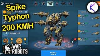 Spike Typhon with 200 KMH speed War Robots Gameplay WR new Robot weapons update 9.0