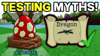 ACTIVATE DRAGON EGG!? (Myth Testing) | Build a boat for Treasure ROBLOX