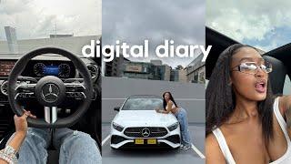 digital diary: new car, vision board date, shopping