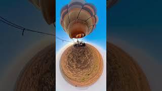 Sunrise hot air ballon safari over Serengeti National Park in Tanzania