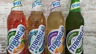 Пивные новинки в линейке Туборг \ Обзор на пиво Tuborg Ice draft, Mix Orange Mint,Mix Mango Passion