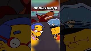 Bart stole a police car