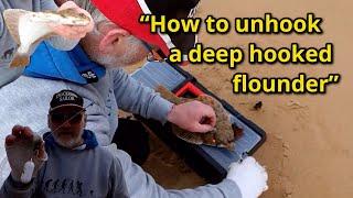 How to unhook a deep hooked flounder: Fishing tips: Fish care: Flatfish