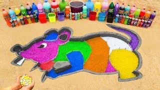 How to make Rainbow Mouse with Orbeez, Big Coca Cola & Fanta, Mirinda, Mtn Dew, Schweppes and Mentos