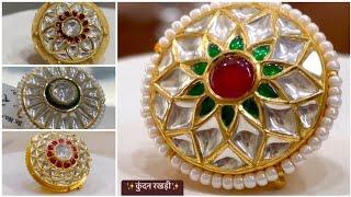 Gold kundan rakhadi Rajputi Rakhdi Designs Rajashthani Tranding Rakhdi ki Design @psrgold