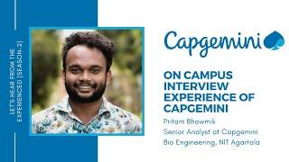 CAPGEMINI On Campus Interview Experience | How to Crack Capgemini | Senior Analyst | NIT Agartala