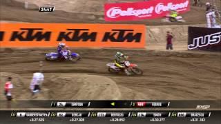 Romain Febvre, Jeremy Van Horebeek and Shaun Simpson battle MXGP of Lombardia 2015