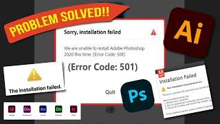 Unable to install adobe Photoshop Error Code 501 and How to fix Adobe Installation