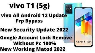 VIVO T1 5G (v2141) Frp Bypass Android 12 Update | All VIVO Android 12 Frp Bypass Without PC Free