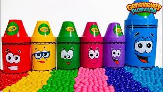 Best Toy Learning Video for Toddlers and Kids Learn Colors with Surprise Crayons!