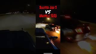 Boosted Gen 3 Mustang vs Whipple S650 #ford #race #viralvideo #1320video #rollrace #s650 #e85 #car