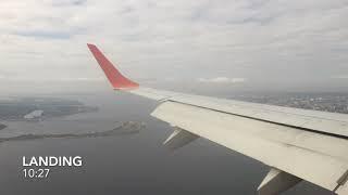 Embraer E-195 - Takeoff from Moscow Domodedovo and landing in Saratov - [Saratov Airlines]