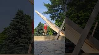 20 foot 2x4 wall solo .... #survival #Building #solar-powered