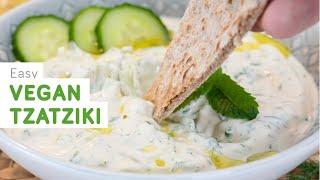 vegan tzatziki recipe - super easy and delicious