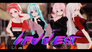 //MMD//+MODELS DL//-K/DA-BADDEST{60fps}(COLLAB)4p.ver