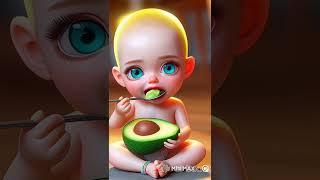 mukbang avocado lucu  #cutebaby #cocomelon