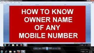 how to trace mobile number with exact name & location   YouTube