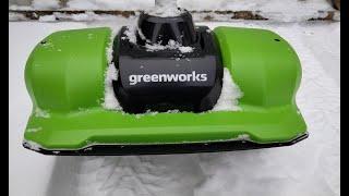 АККУМУЛЯТОРНАЯ ЛОПАТА "GREENWORKS" В РАБОТЕ